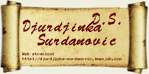 Đurđinka Surdanović vizit kartica
